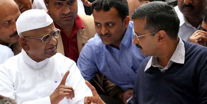 Arvind Kejriwal with Anna Hazare News
